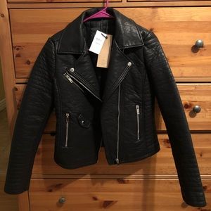 Cotton On Vegan Leather Moto Jacket